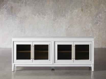 Rowan Media Console with Reeded Glass Doors