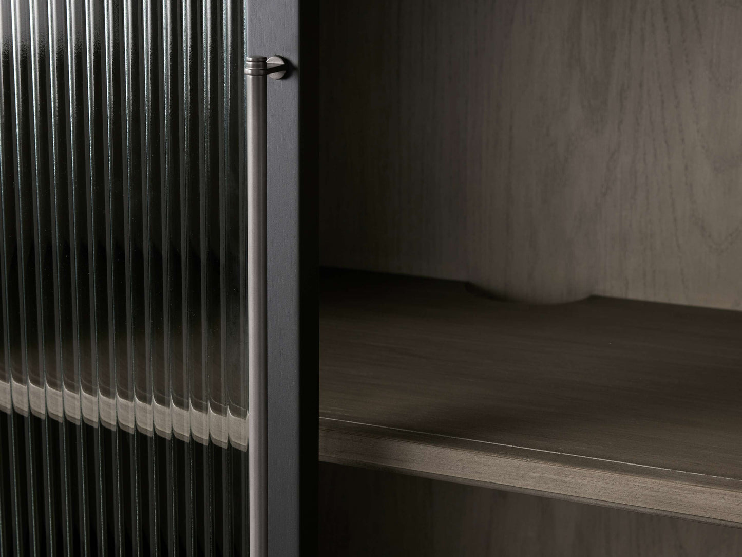 Rowan Media Console with Reeded Glass Doors