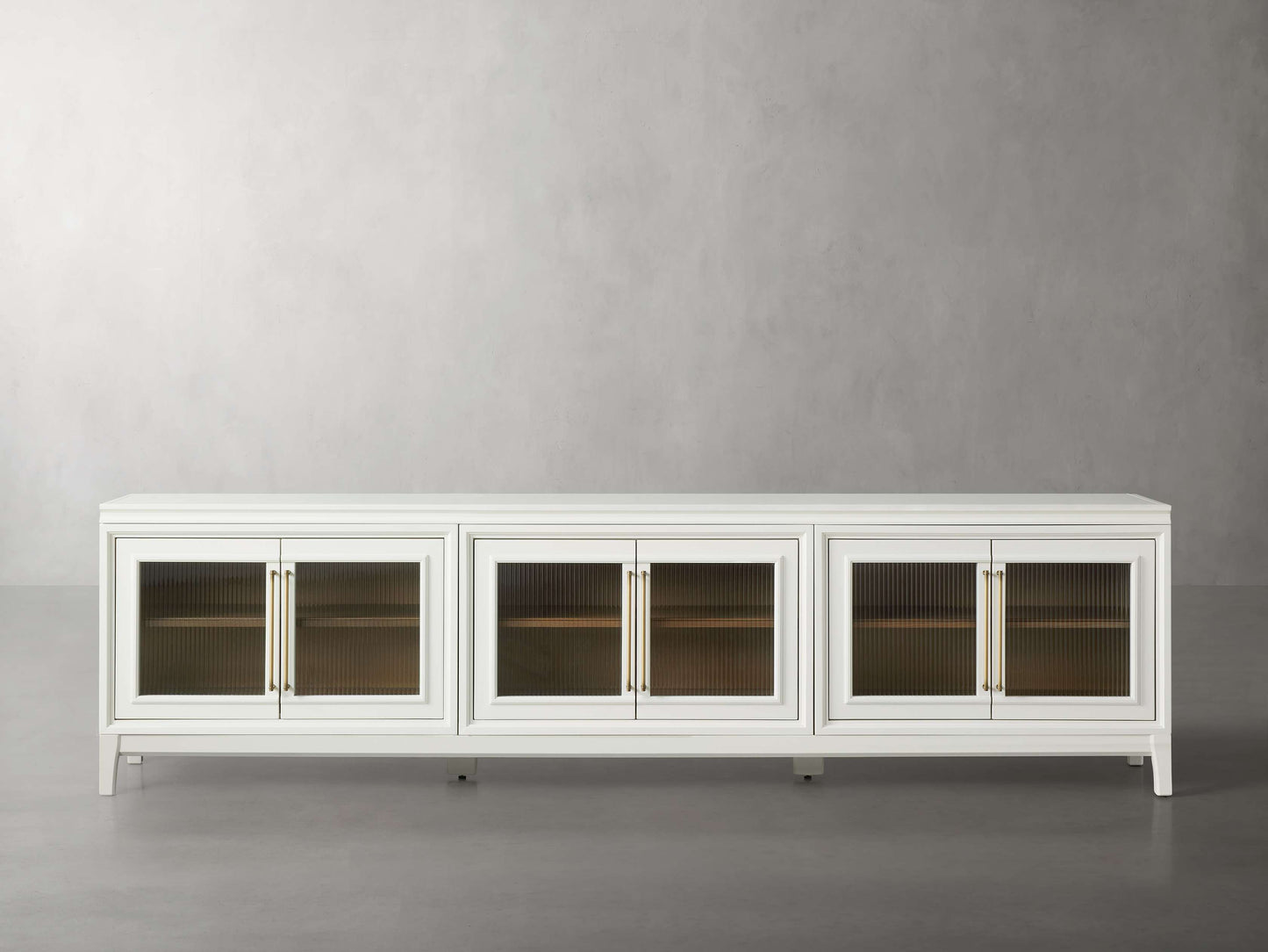 Rowan Media Console with Reeded Glass Doors