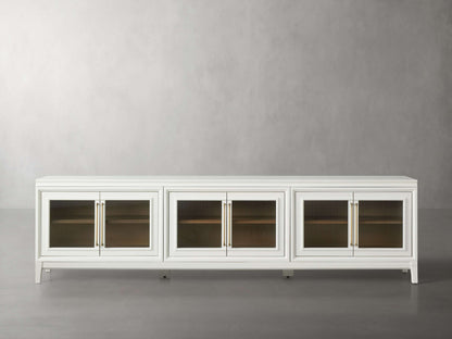 Rowan Media Console with Reeded Glass Doors