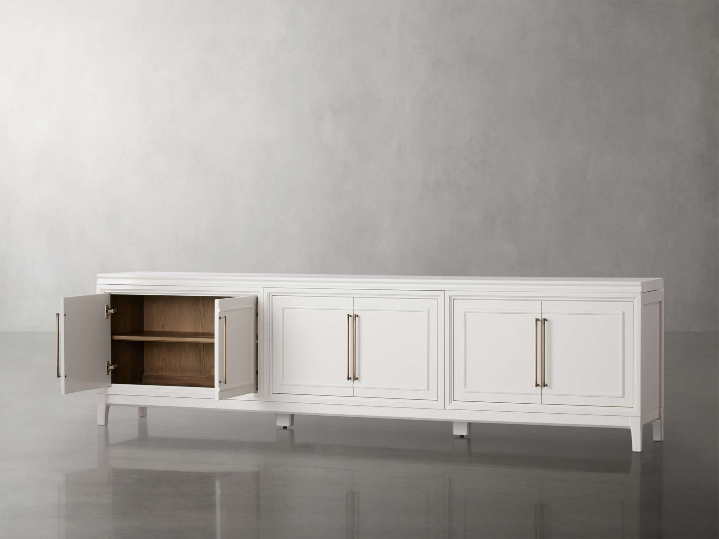 Rowan Media Console with Wood Doors