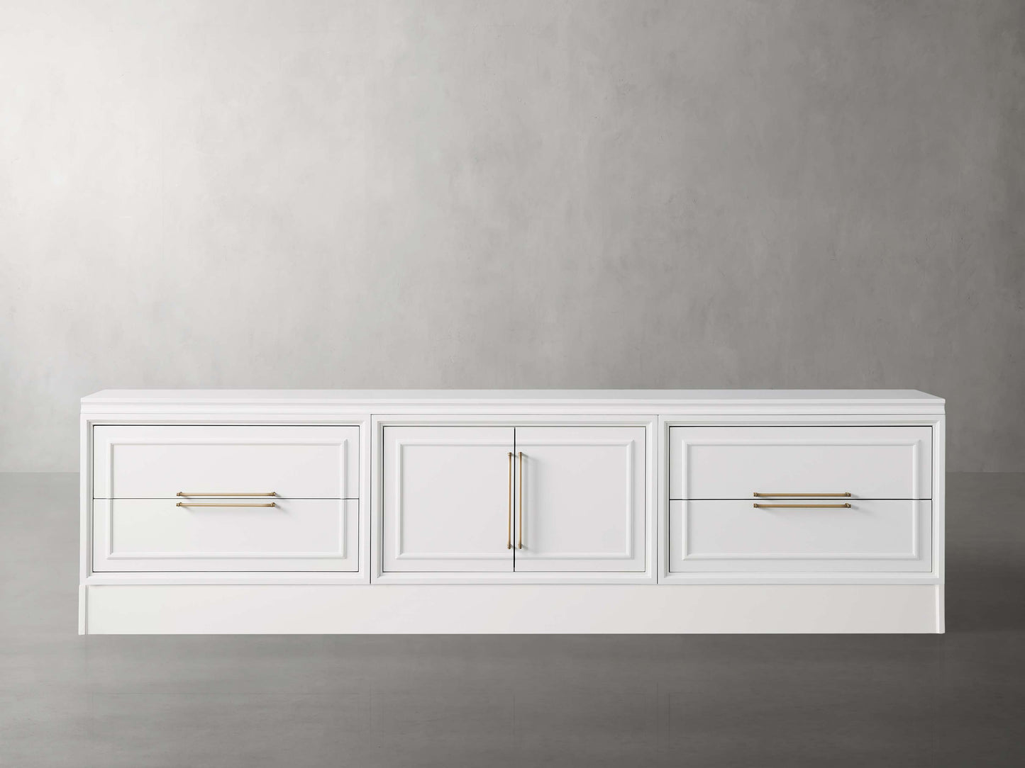 Rowan Modular Wood Door Plinth Media Console