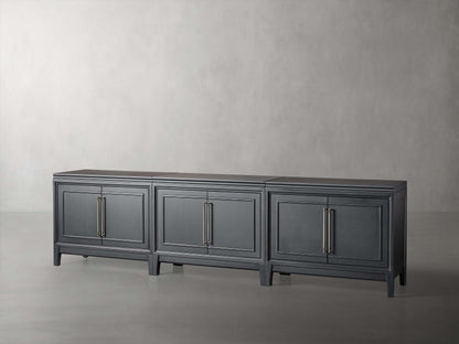 Rowan Media Console with Wood Doors
