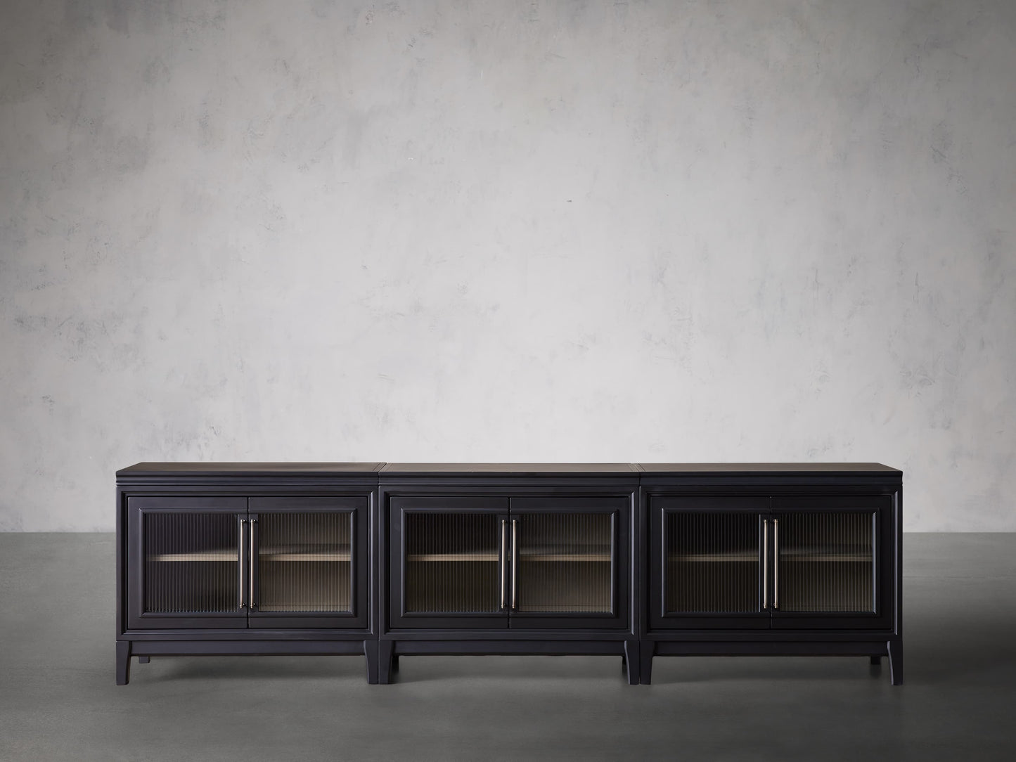 Rowan Modular Reeded Glass Media Console