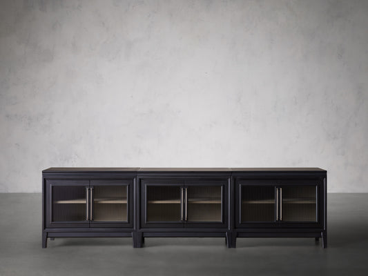 Rowan Modular Reeded Glass Media Console