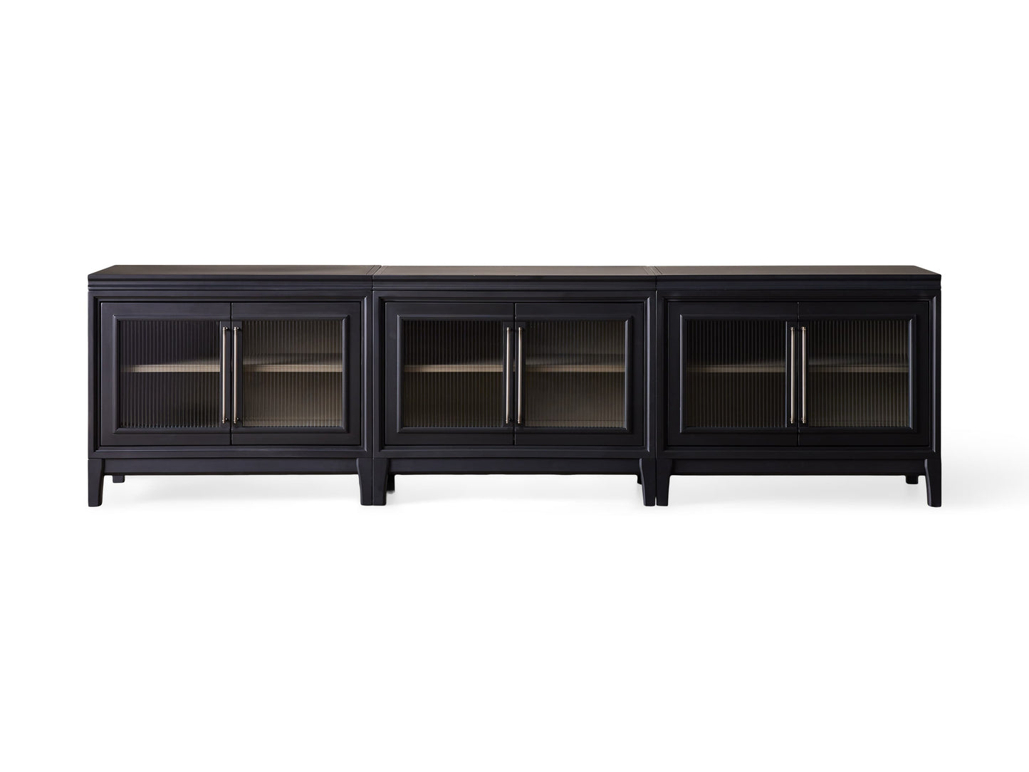 Rowan Modular Reeded Glass Media Console