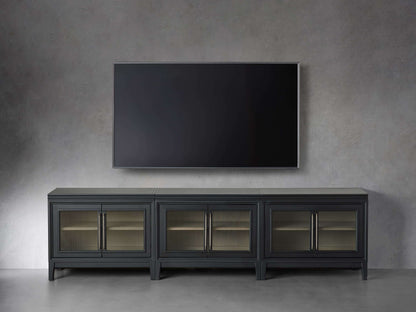 Rowan Modular Reeded Glass Media Console