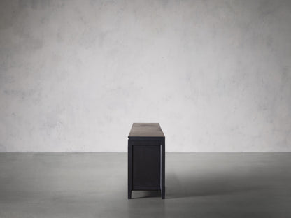 Rowan Modular Reeded Glass Media Console with Drawers