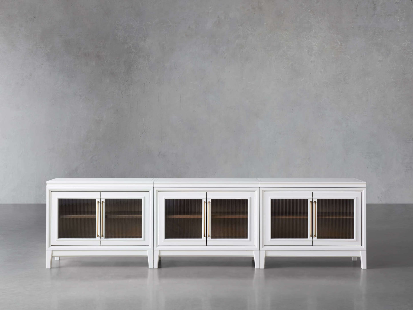 Rowan Modular Reeded Glass Media Console