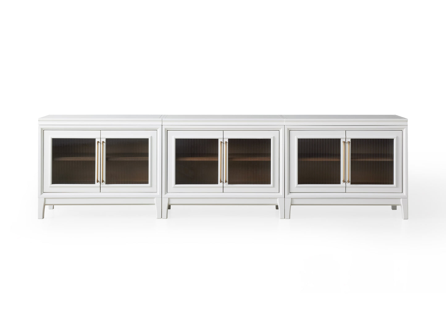 Rowan Modular Reeded Glass Media Console