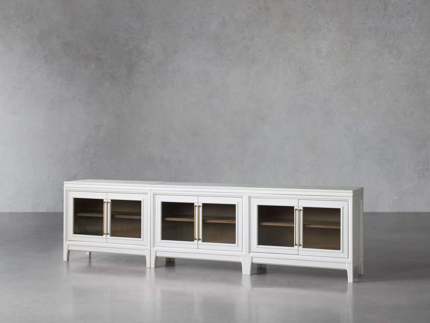 Rowan Modular Reeded Glass Media Console