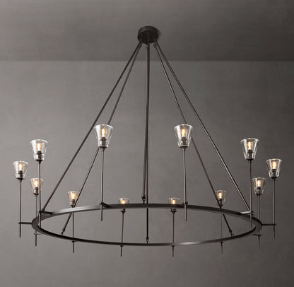 Torche De Verre Round Chandelier 70"