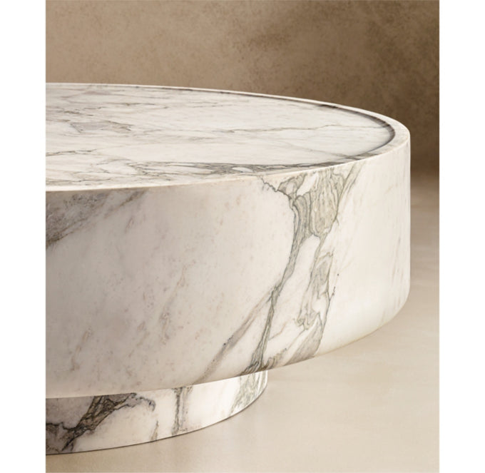 Vitolo Carved Round Coffee Table