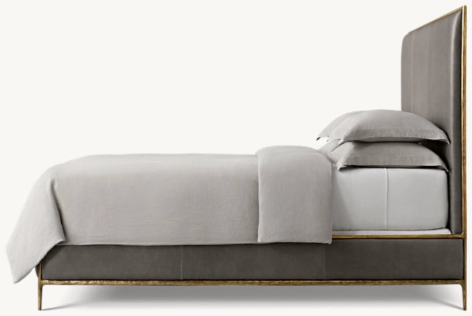 Thaddeus Leather Panel Bed