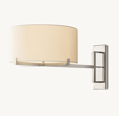 Pauillac Drum Shade Swing-Arm Sconce