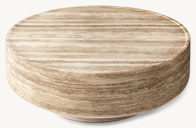 Vitolo Carved Round Coffee Table