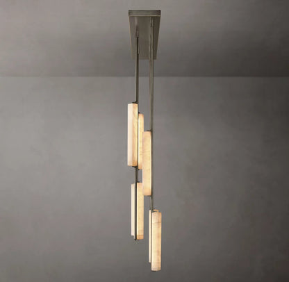 Audubon Alabaster Linear Chandelier 54"