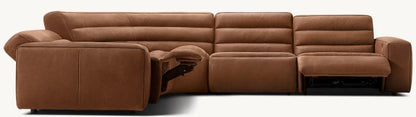 Chelsea Recliner Modular Leather 4-piece L-Sectional
