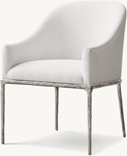 Thaddeus Slope Fabric Dining Armchair