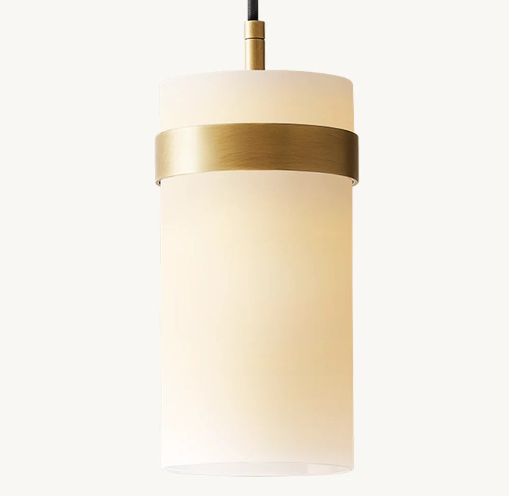 Ravelle Milk Glass Pendant 5"