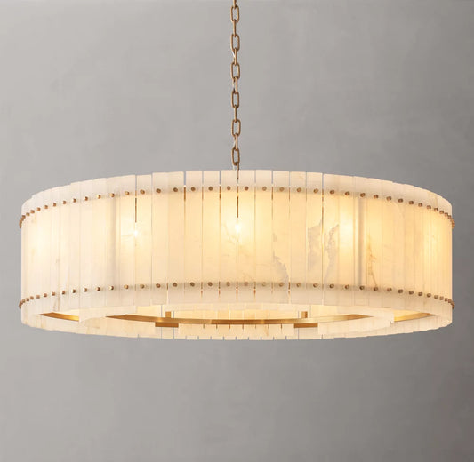 San Marco Alabaster Round Chandelier 60"