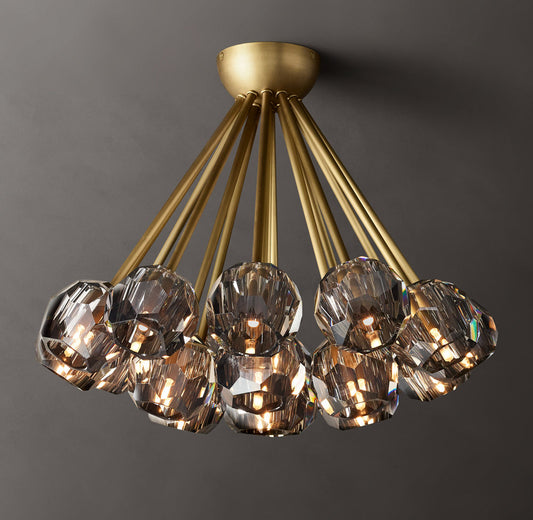 Boule De Cristal Smoke Glass Flushmount 24"