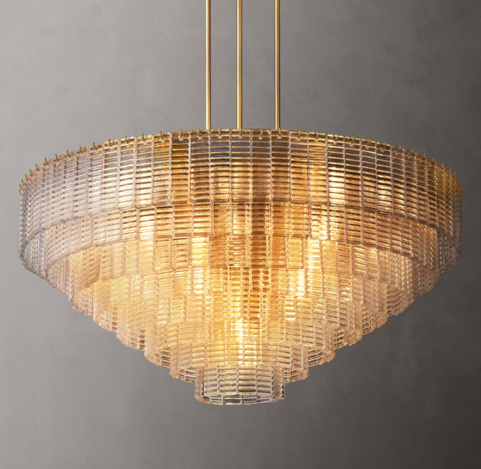 Sirene Clear Glass Round Chandelier 52"