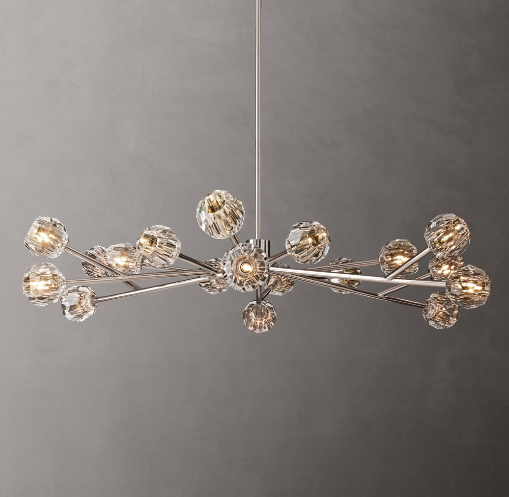 Boule De Cristal Clear Glass Round Chandelier 60"