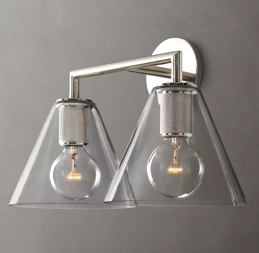 Utilitaire Funnel Shade Double Sconce