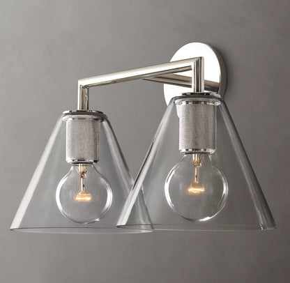 Utilitaire Funnel Shade Double Sconce