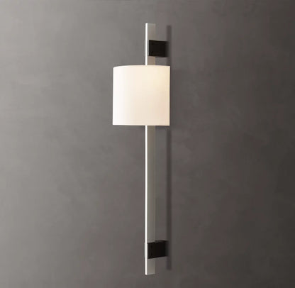 Vela Rectangular Bar Sconce - Round Shade
