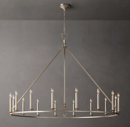 19TH C. ENGLISH OPENWORK ROUND CHANDELIER 60"