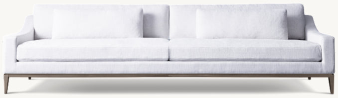 Italia Slope Arm Sofa - Metal Base