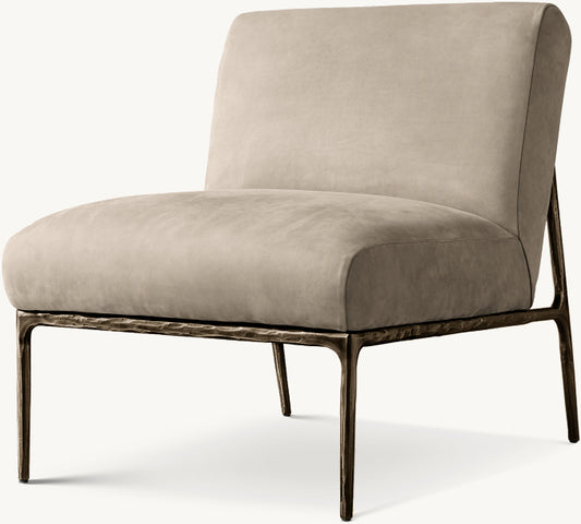 Thaddeus Leather Armless Chair