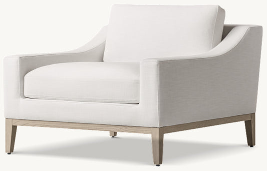 Italia Slope Arm Chair - Oak Base