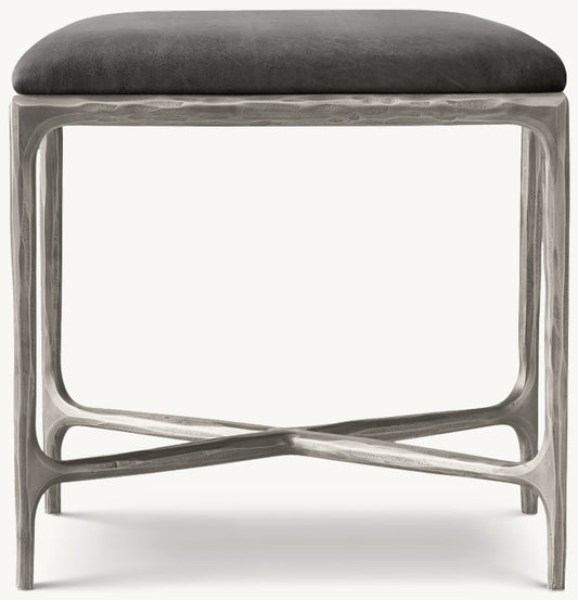 Thaddeus Leather Stool