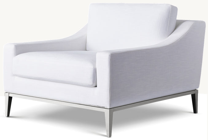 Italia Slope Arm Chair - Metal Base