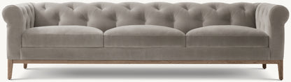 Italia Chesterfield 3-Cushion Sofa - Oak Base
