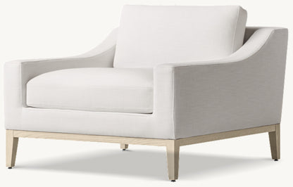Italia Slope Arm Chair - Oak Base
