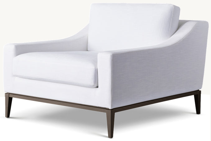 Italia Slope Arm Chair - Metal Base