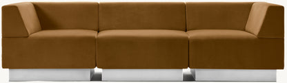Harvey Probber Cubo Raked Modular 3-Piece Sofa