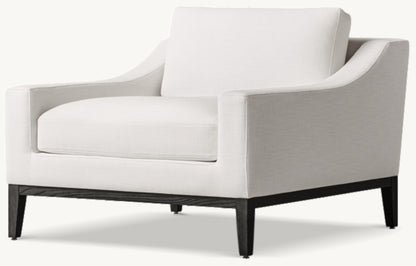 Italia Slope Arm Chair - Oak Base