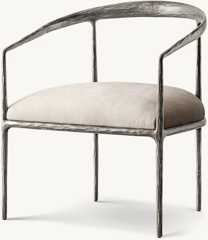 Thaddeus Leather Curved Chair