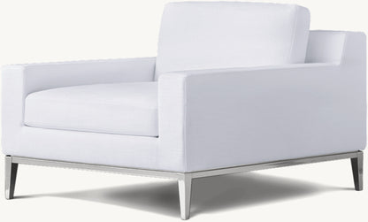 Italia Track Arm Chair - Metal Base