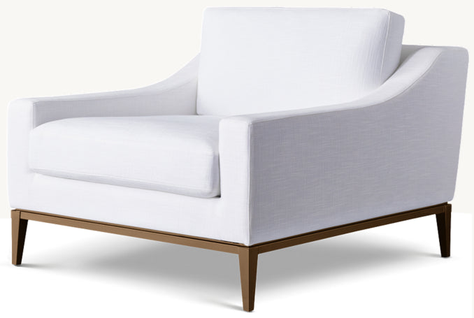 Italia Slope Arm Chair - Metal Base