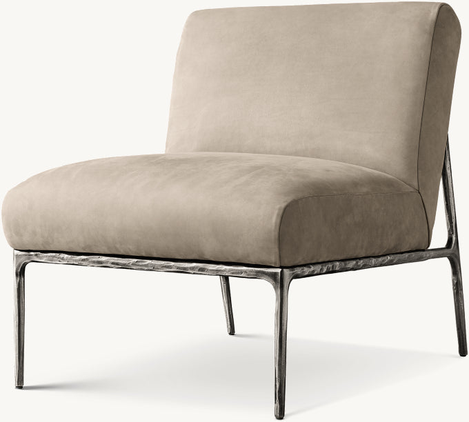 Thaddeus Leather Armless Chair