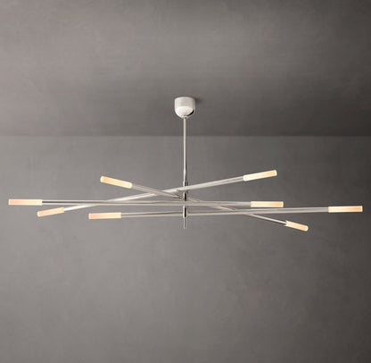 Rousseau 8-Light Mobile Etched Rod Chandelier