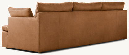 Cloud Leather Track Arm 3-Cushion Sofa