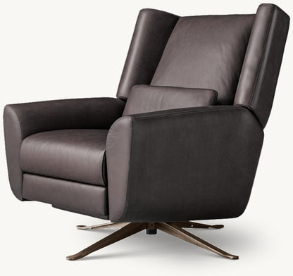 Luke Leather Swivel Recliner