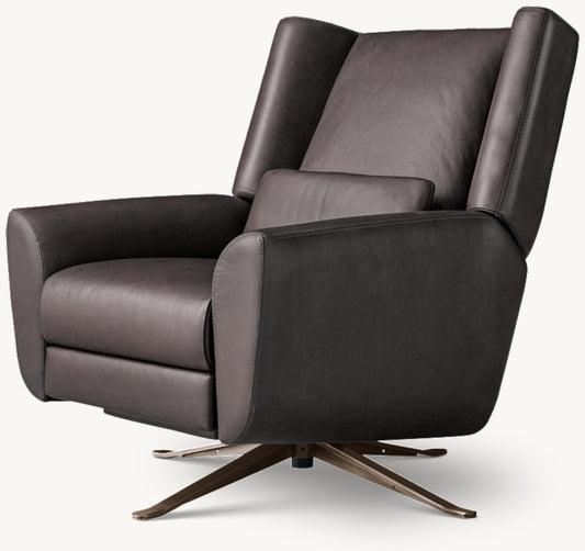 Luke Leather Swivel Recliner